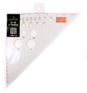 Above Ground 45/90 Calibrated Triangle – 8"