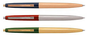 Kikkerland Metal Retro Pens - Set of 3