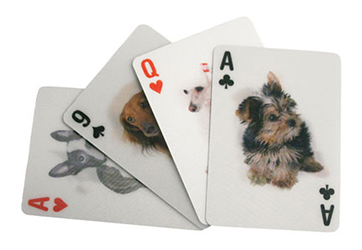 Kikkerland 3D Dog Playing Cards