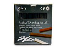 Mungyo Gallery Drawing Pastels Black 3B Set of 6