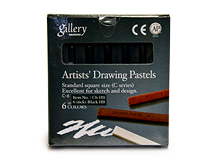 Mungyo Gallery Drawing Pastels Black HB Set of 6