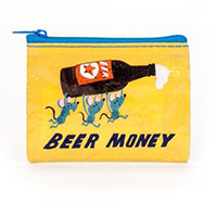 Blue Q Coin Purse  Beer Money