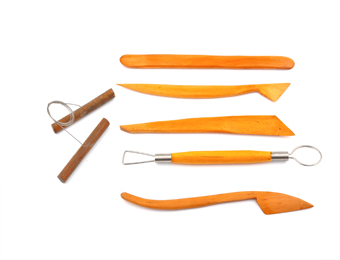 8" Wooden Pottery Tools  Set Of 6