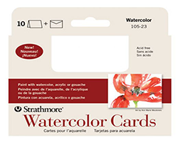 Strathmore Watercolour Cards 3.5x4.8 Pack/10 Plain