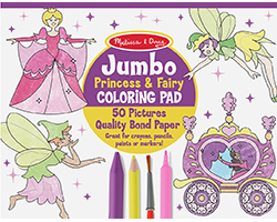 Melissa & Doug Jumbo Colouring Pad - Princess & Fairy