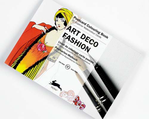 Pepin Postcard Colouring Book - Art Deco Fashion