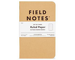 Field Notes 3-Pack Original Ruled 3.5" x 5.5"