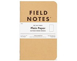 Field Notes 3-Pack Original Plain  3.5" x 5.5"