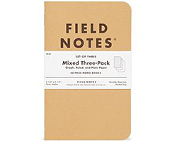 Field Notes 3-Pack Original Mixed 3.5" x 5.5"