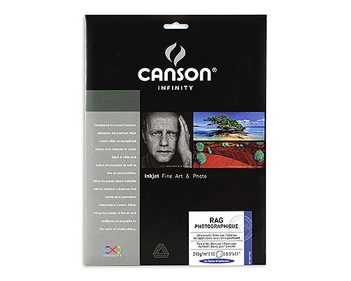 Canson Infinity Rag Photographique 210 GSM- Matte 8.5"x11" 10 Sheets