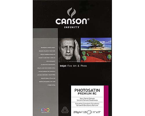 Canson Infinity PhotoGloss Premium Resin Coated 270 GSM- Gloss 11"x17" 25 Sheets