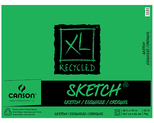 Strathmore 400 Series Recycled Drawing Pad, 24 Sheets 18x24