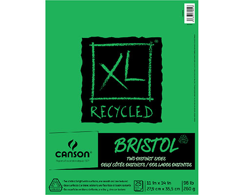 Canson XL Recycled Bristol 2-Sided 11"X14" 25 Sheets