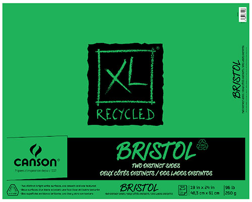 Canson XL Recycled Bristol 2-Sided  19"X24" 25 Sheets