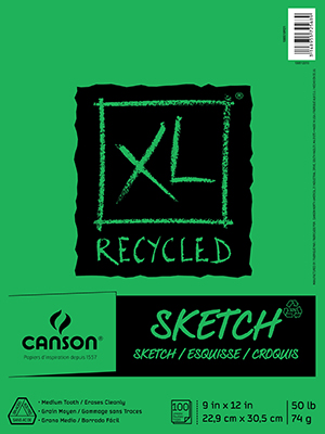 Canson XL Recycled Sketch Pad 9X12  100 Sheets