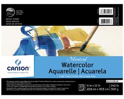 Canson Montval Watercolour Pad  140lb  9 x 12 in.