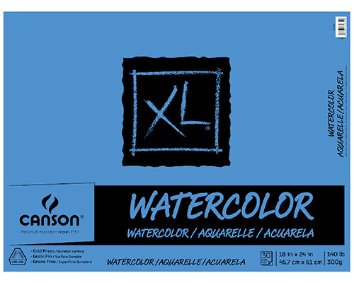 Canson XL Watercolour Pad – 300g – 30 Sheets – 18 x 24 in.