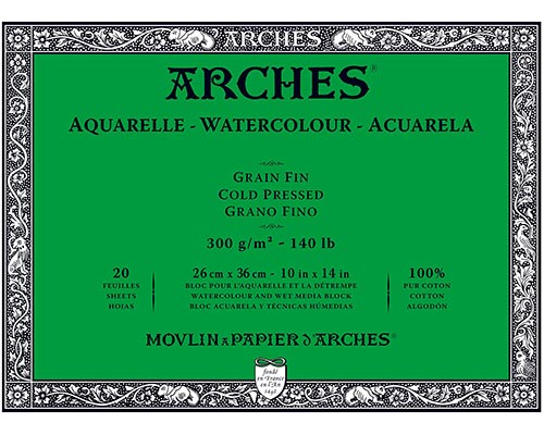 Arches Watercolour Block Cold Press 140LB 10X14