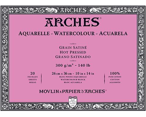 Arches Watercolour Block Hot Press 140LB 10" X 14"