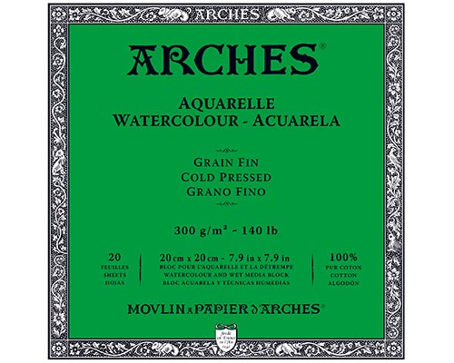Arches Watercolour Block Cold Press 140LB 8X8
