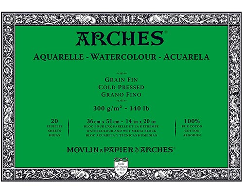 Arches Watercolour Block Cold Press 140LB 12X16