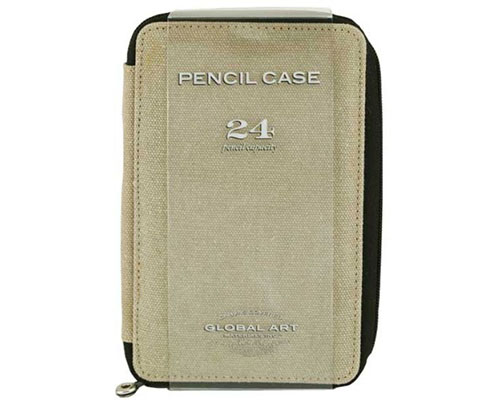 Global Art Canvas Pencil Case: 24 Sage