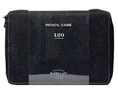 Global Art Canvas Pencil Case 120- Black