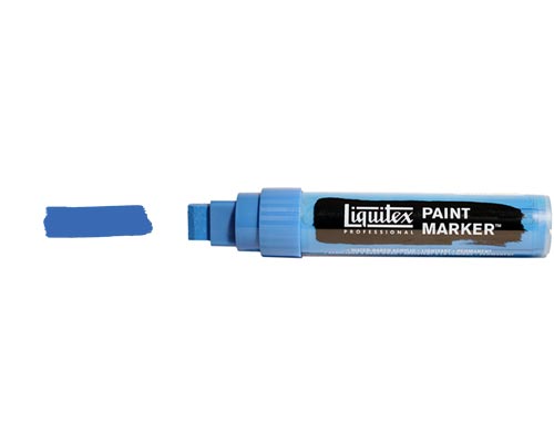 Liquitex Paint Marker  Wide Nib  Fluorescent Blue
