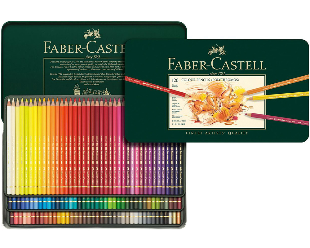 Faber-Castell Polychromos Coloured Pencils - Tin Set of 120