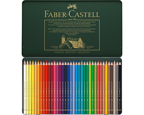 Faber-Castell Polychromos Coloured Pencils - Tin Set of 36