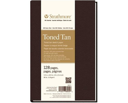 Strathmore : 400 Series : Toned Tan : Sketch Pad : 9x12in : 50 Sheets