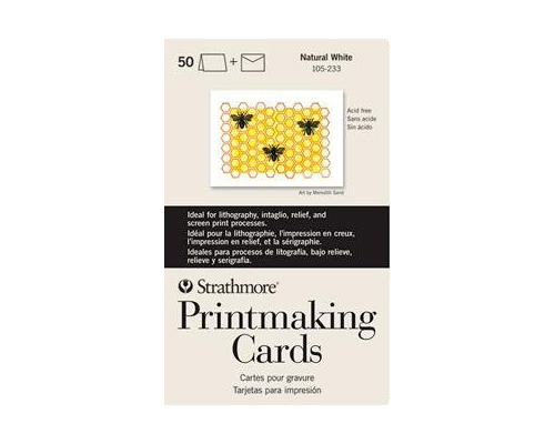 Strathmore Printmaking Full Size Cards, Heavyweight 100 Pack 5" x 6.875"