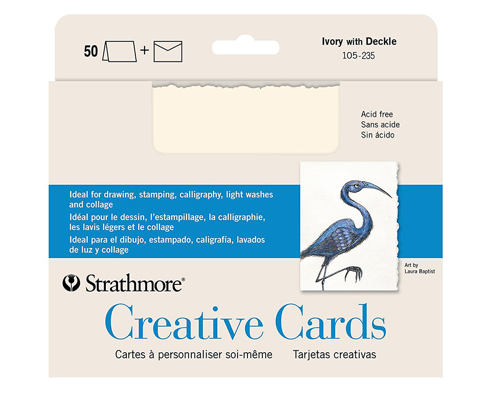 Strathmore Creative Cards Ivory/Deckle 100 Pack 5"x6.8" 