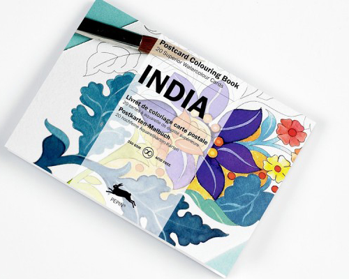 Pepin Postcard Colouring Book- India