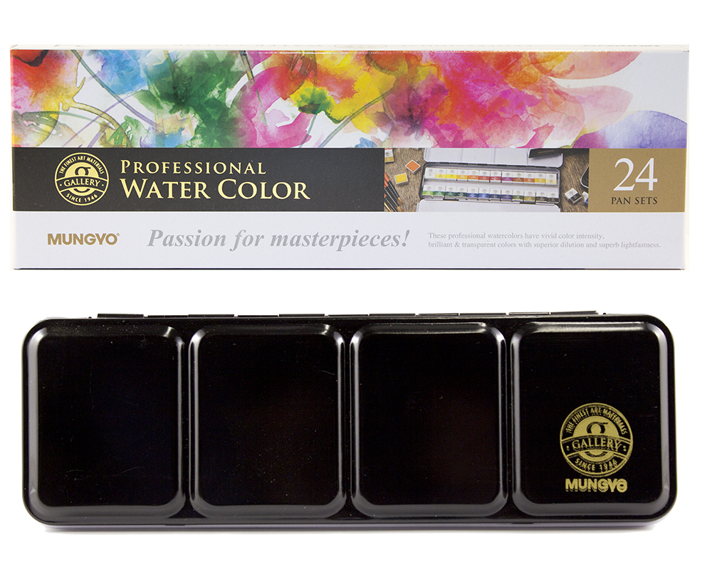 New Mungyo Professional Water Color Half Pan 12 Color Set Pastel MWPH-12PT