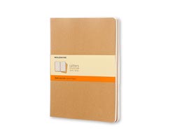 Moleskine Ruled Cahier Journals- Kraft - X Large - Set of 3