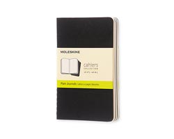 Moleskine Cahier Plain Pocket Black Set of 3