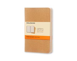 Moleskine Cahier Ruled Pocket Kraft Set of 3