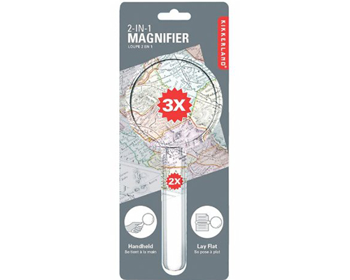 Kikkerland 2-in-1 Acrylic Magnifer 