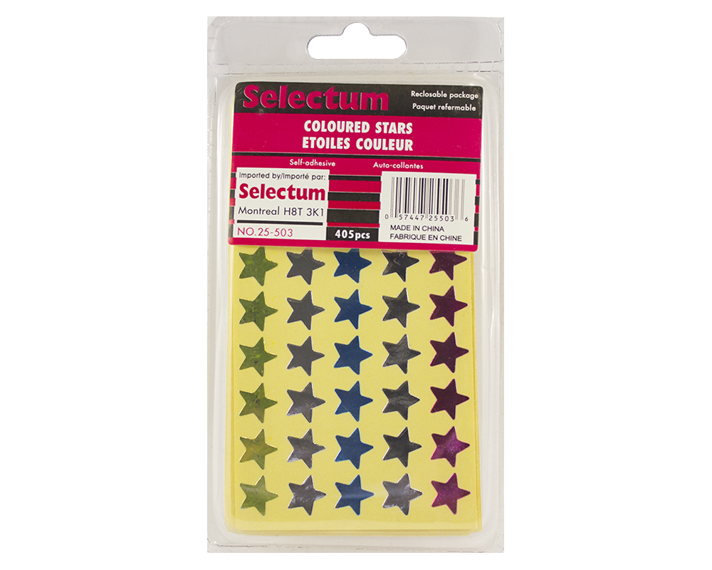 Selectum Coloured Star Stickers