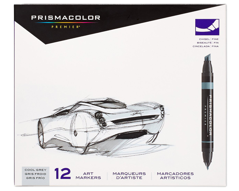 Premier Art Marker 12-Color Cool Grey Set