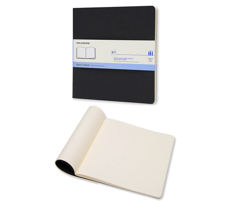 Moleskine Art Plus Sketch Album, Square, Black, Soft Cover (7.5 X 7.5)