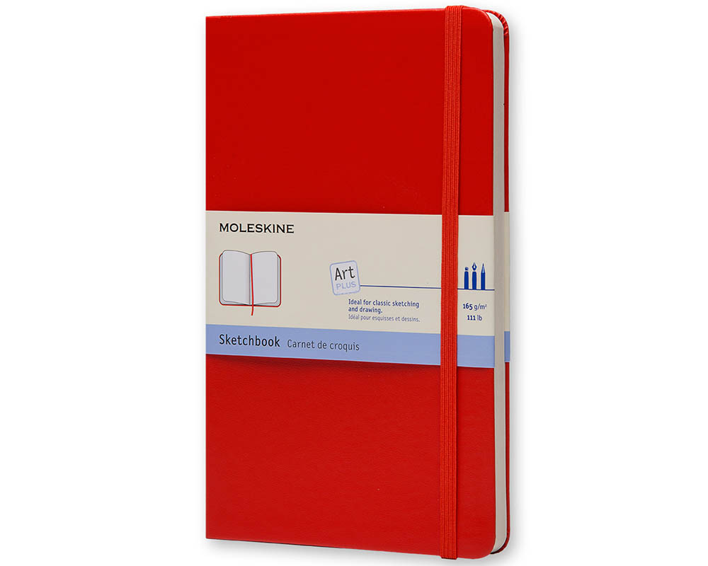 Moleskine Art Plus Sketchbook Red - Large 5" x 8 ¼"