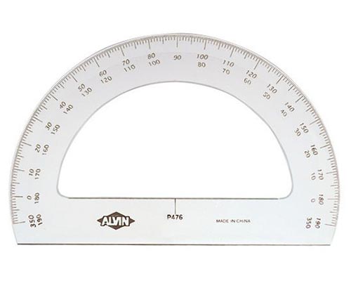 Alv Protractor 180 Degrees Clear