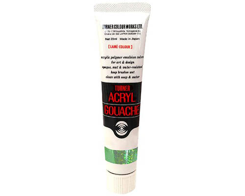 Turner Acryl Gouache  20mL Tube  Lamé Lime Emerald 