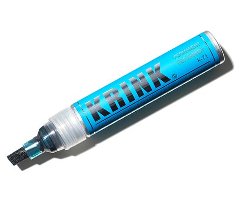 KRINK K-71 Permanent Ink Marker - Cyan