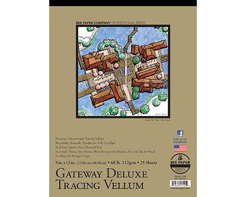 Bee Paper Gateway Deluxe Tracing Vellum Pad - 9x12 in.