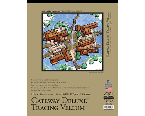 Bee Paper Gateway Deluxe Tracing Vellum Pad - 11x14 in.