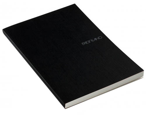 Fabriano EcoQua Dotted Notebook Glue Binding 5.8"X8.25" Black