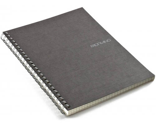 Fabriano EcoQua  Blank Notebook Spiral Binding 5.8"X8.25" Stone